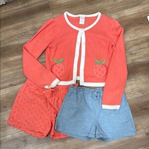 Gymboree peach collection Set - Coral and Blue